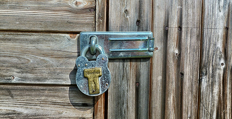 Garden shed lock